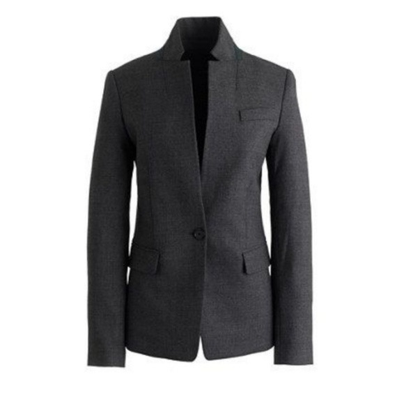 J. Crew Gray Regent Blazer in Wool Flannel